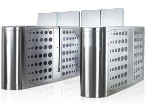 China Pedestrian Waist Height Access Control Turnstiles Gate With Glass Panel wholesale