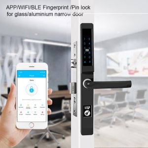Remote Control Passcode Lock Support Code Bluetooth APP Card Access Door Lock