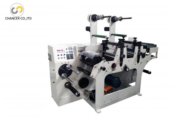 Automatic two heads label rotary die cutting machine with slitting