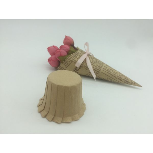 Unbleached Nature Brown Paper Coffee Filters For K Cups , Cupcake Coffee Filters