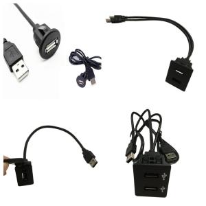 China Car Dash Cable Wire Harnesses Single Dual Car Charger USB Socket on sale