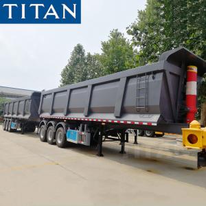 China TITAN 30/35 Cubic Meters rock dumper Tipping Trailer dump truck for sale wholesale