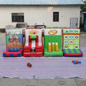China 4in1 kids N adults blow up TIC TAC TOE inflatable carnival games ON SALE for outdoor group building or event fun activit wholesale