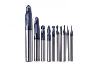 China 5mm Tungsten Solid Carbide Ball End Mill Cutter HRC55 TiAlN Coating on sale