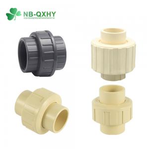 China 1/2-4 Inch ASTM DIN BS Sch40/80 PVC Pipe Fitting Female Socket Thread UPVC CPVC Union for Water Supply wholesale