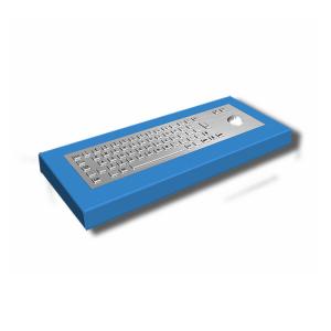 65 Keys Desktop IK07 IP65 Waterproof Stainless Steel Keyboard With Trackball