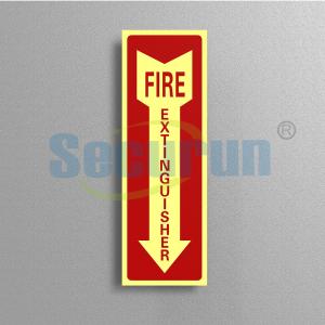 China Rectangle Aluminum Safety Photoluminescent Fire Extinguisher Sign Glow In The Dark wholesale