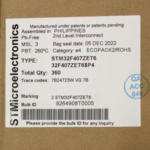 STM32F407ZET6 Microcontroller with ARM Cortex-M4 Core Featuring 210 DMIPS 1MB Flash and 192+4KB RAM