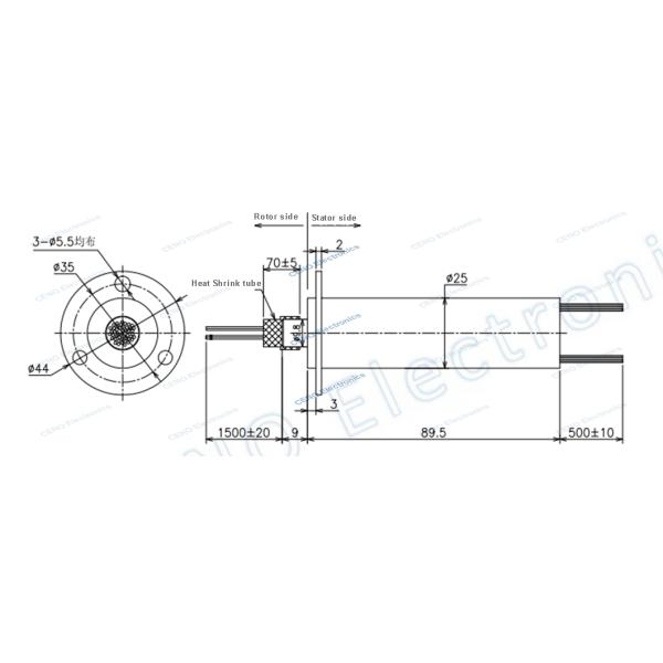 Low Temperature Capsule Slip Ring With Gigabit Ethernet Signal For Industry