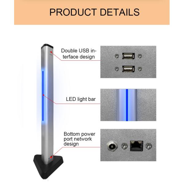 CE Approval 110cm Face Recognition Temperature Kiosk For Access Control