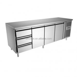 China Counter Freezer With Drawers Stainless Steel Freezer Kitchen Equipment Refrigerator Commercial Use wholesale