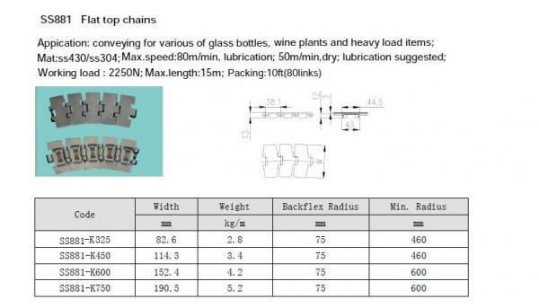 STAINLESS STEEL FLAT TOP CHAINS