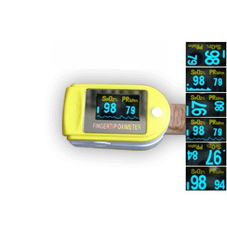Quality SpO2 Device for Blood Oxygen Saturation Level Reading, Fingertip Oxygen Meter w/ Alarm & Pulse Rate Monitor for sale