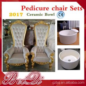 China high back wedding chairs king throne pedicure chair foot spa equipment furniture wholesale