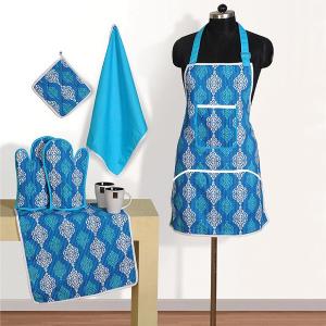 China Flower Pattern Adjustable Home Kitchen Cooking Apron with Pockets for Women and Men wholesale