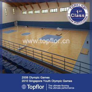 China professional antislip colorful indoor PVC basketball sports flooring wholesale