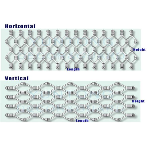7x19 Stainless Steel Wire Rope Netting Zoo Enclosure 304 Diamond Shape Wire Mesh 30x30mm