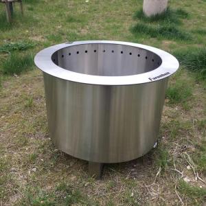 China 45.5cm Stainless Smokeless Wood Fire Pit Double Wall wholesale