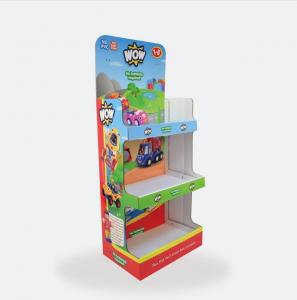 China Toys 3 Shelves Flooring FSDU Cardboard Pos Display Stands wholesale
