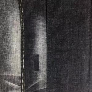 China Black Color Slub Denim Fabric 10.5oz Jeans Cloth Material For Men on sale