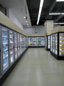 China 5Door Supermarket Freezer Display White Color Supermarket Frozen Showcase wholesale