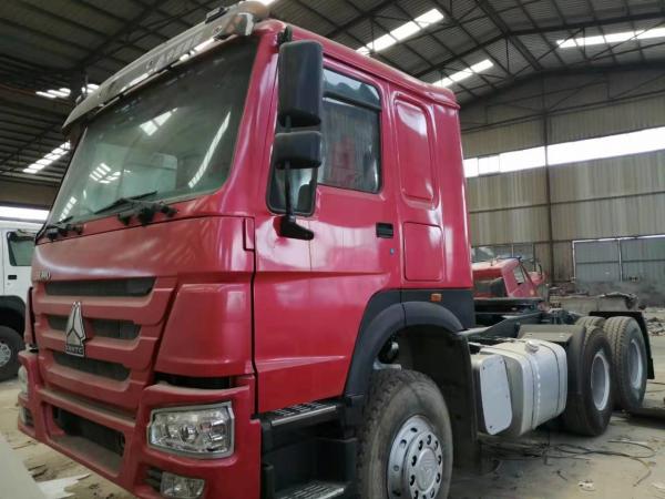 2015 made in china tractor head 6*4 10 Tires Sinotruck Howo tipper dump truck tractor truck flatbed semi-trailer