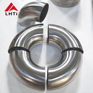 China polished 2'' 3'' 4'' gr2 45 deg 90 deg titanium elbow exhausted pipe fittings on sale