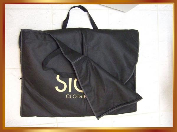 Quality Customized Black Silk - screen PP Non Woven Suit Cover Storage Travel Carrier Bag for sale