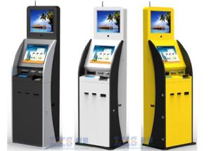 China Dual Touch Screen Information Kiosk Ticket Vending With Vertical Ad Display wholesale