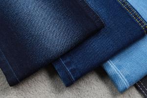 China 10.3 Oz High Stretch Jeans Denim Fabric For Man Woman Power 58/59 Warp Slub Style wholesale