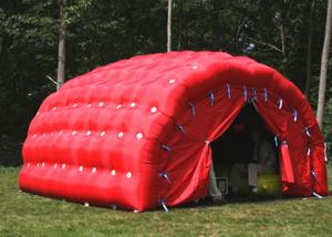 China Red outdoor tent , Giant Garge Inflatable Tent For Car With PVC Material on sale