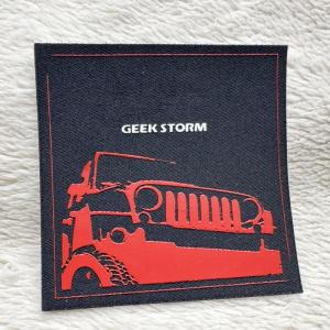 China Silk Printing Logo On Woven Label Clothes Accessories T Shirt Printing Stickers wholesale