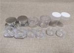 Empty Sealable Plastic Jars , Black Cap Small Plastic Makeup Containers