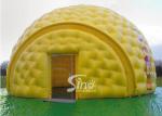 10m Dia. big yellow inflatable golf tent with custom logo N removable doors for