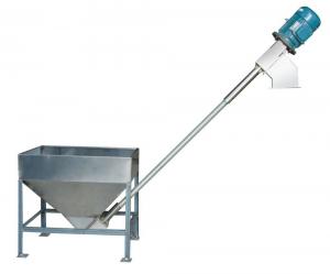 China Screw Auger Conveyor Grain Elevator With Hopper Flour 2.5KW 114mm Auxiliary Equipment wholesale