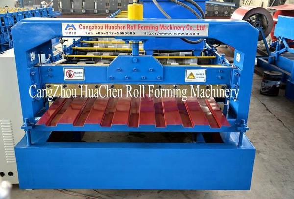 Quality Galvanized Standing Seam Roofing Sheet Roll Forming Machine Blue Color Coated for sale