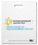 compost die cut bag PE plastic store handle shopping bag with customed printing,