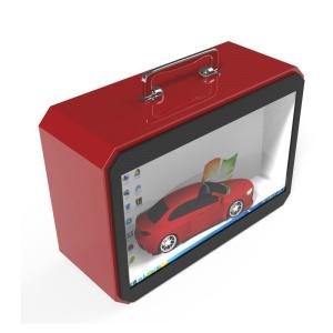 TFT Type Transparent LCD Screen , Transparent Lcd Box With Portable Handle