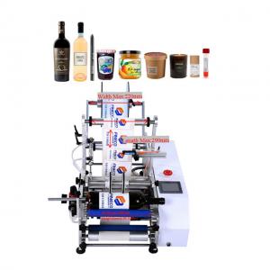 China Wine Bottle Sticker Round Water Semi Automatic Digital Bottle Labeling Machine 50 Hz on sale