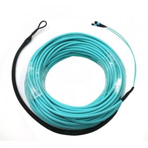China FTTH OM3 MPO To MPO Fiber Optical Patch Cord With Pulling Eye wholesale