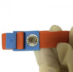 China ISO / SGS Elastic Anti Static Wrist Band Esd Wristband Adjustable 4MM Snap wholesale