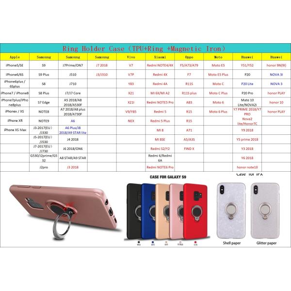Color Gradient Ring Magnetic Car Mount Holder Soft TPU Case Back Cover For Oppo F5/A73/A79 R11S plus A5/A3S FIND X A71