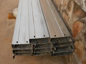 China Automatic Drilled Holes Steel Building Purlins , Cold Rolled Steel C Purlin  on sale