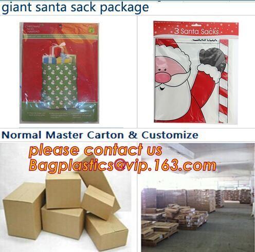 Christmas Designs Gift Bags Plastic Poly Bag Jumbo/Giant/XLarge with Tag,giant plastic christmas gift bags for big gifts