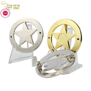 China Hollow Shiny Zinc Alloy Badge 3D Logo Metal Enamel Star Emblem For Honor wholesale