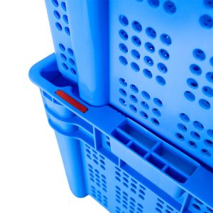 Logistic Harvesting Simplified with Stackable and Nestable Vented Mesh Plastic