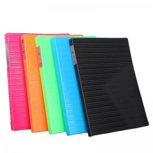 China Pocket Striped A4 PP Folder for Information Display School and Office Organization wholesale