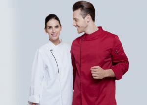 China Long Sleeve Western Style Hotel Chef Uniform White Colour With Hand Roll Cuffs on sale