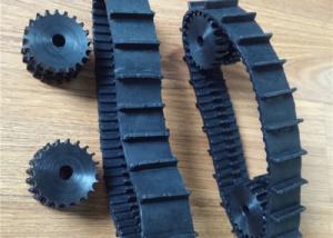 China Black Robot Rubber Tracks lawn mover rubber tracks 40mm *9.3mm*66 with nature strong fiber for small prototype Machinery wholesale