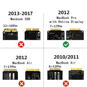 China 7+17 Pin MSATA SSD To SATA Adapter Card For 2012 Macbook Pro Retina And Imac wholesale